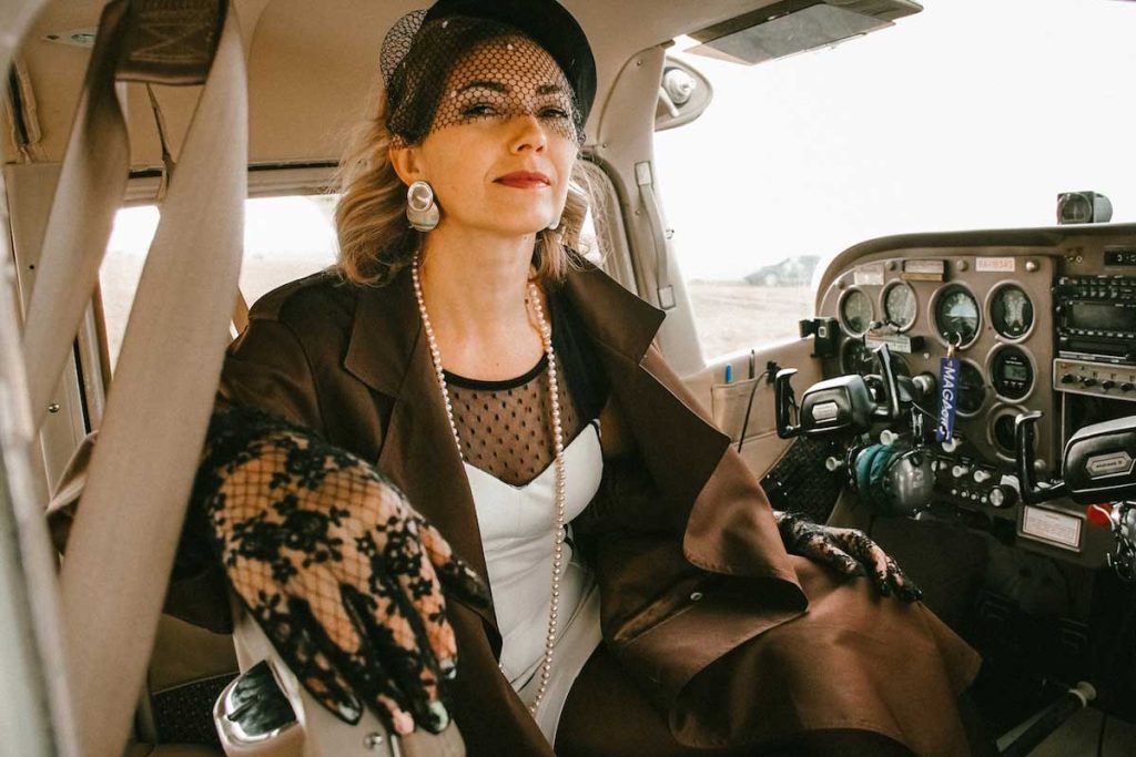 Woman Pilot in Cockpit