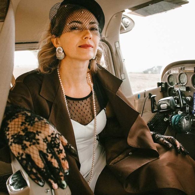 Woman Pilot in Cockpit